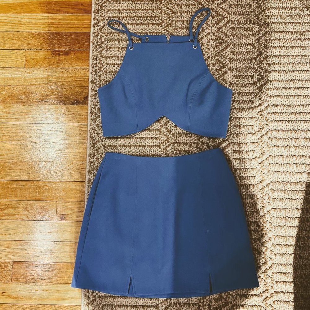 Nasty Gal matching set with skirt, S skirt and M top